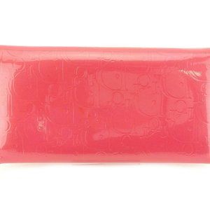 Dior long wallet Ultimate pink enamel leather Authentic